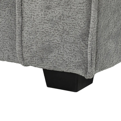 3 Seater Sofa, Thick Cushion, Grey, 2 Pillows, Side Pockets 3-Seater Sofas at Gallery Canada