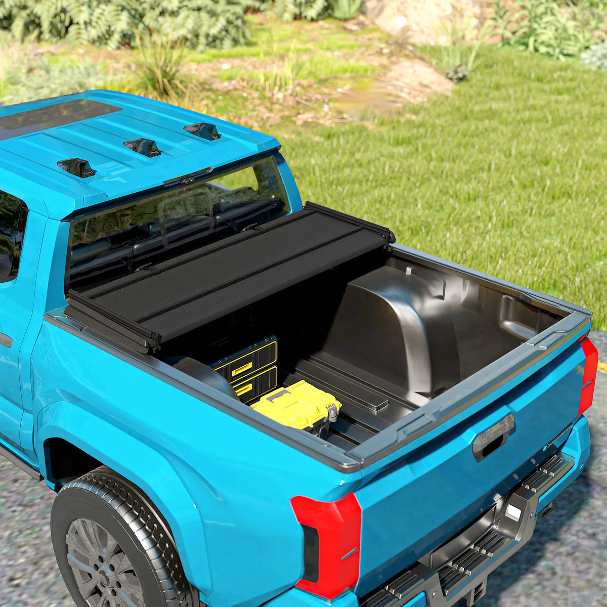 5.8ft Soft Tri-Fold Truck Bed Tonneau Cover, 5.5 ft Bed, Black Automotive at Gallery Canada