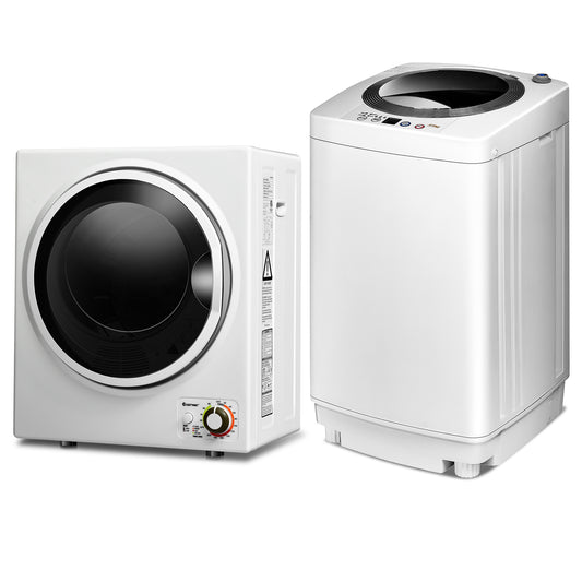 Electric Laundry Dryer, Full-Automatic Washing Machine Combo, White Washers & Dryers White at Gallery Canada