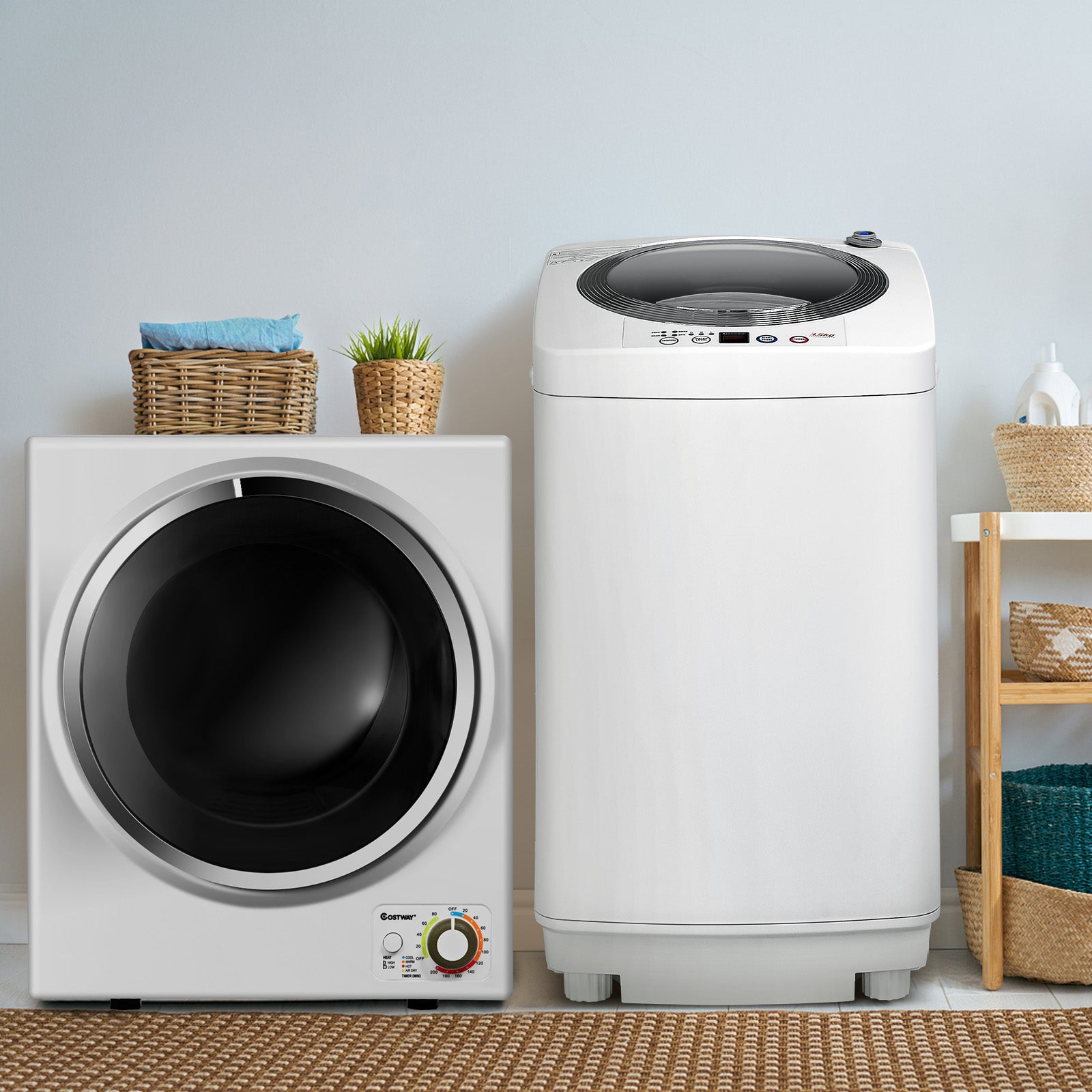 Electric Laundry Dryer, Full-Automatic Washing Machine Combo, White Washers & Dryers at Gallery Canada