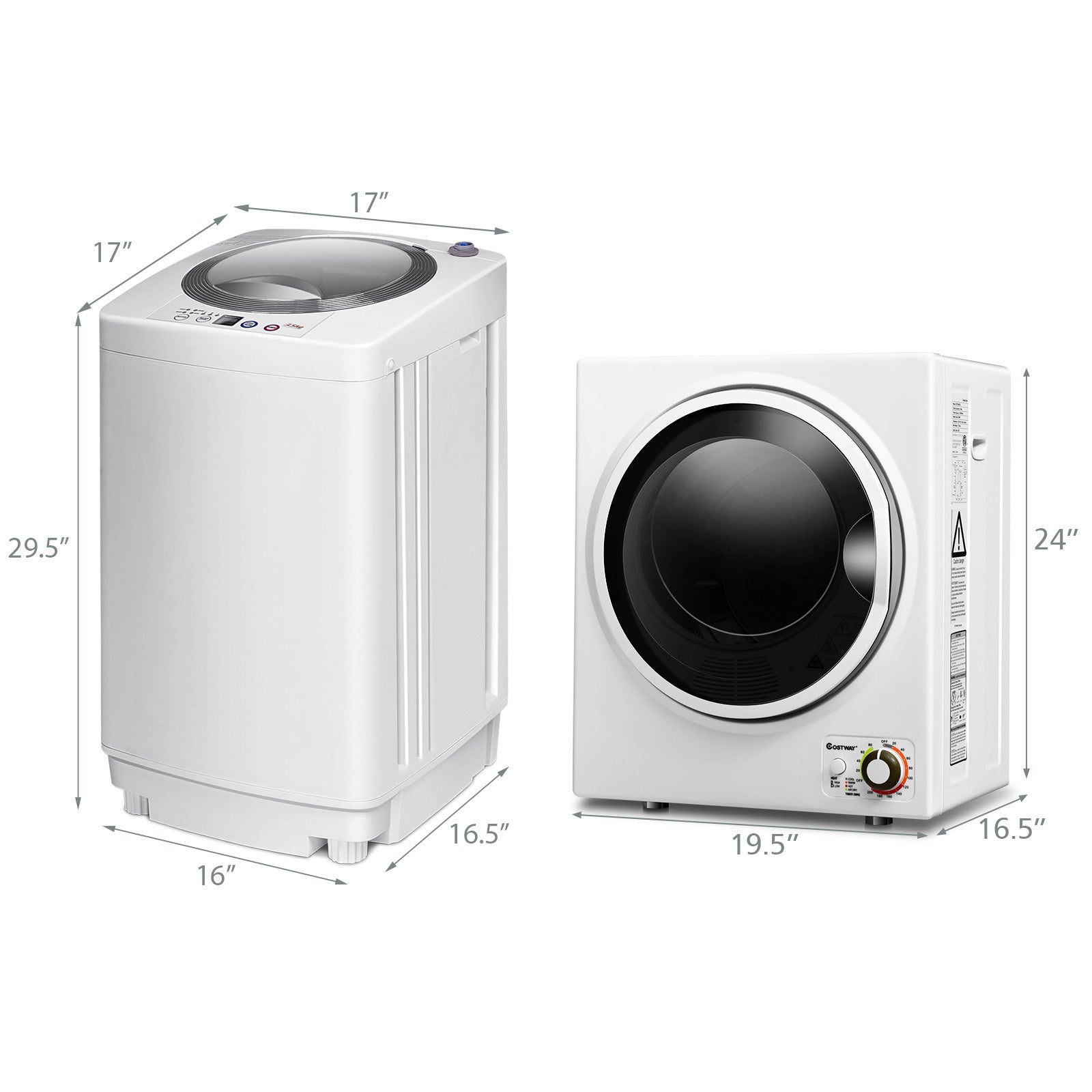 Electric Laundry Dryer, Full-Automatic Washing Machine Combo, White Washers & Dryers at Gallery Canada