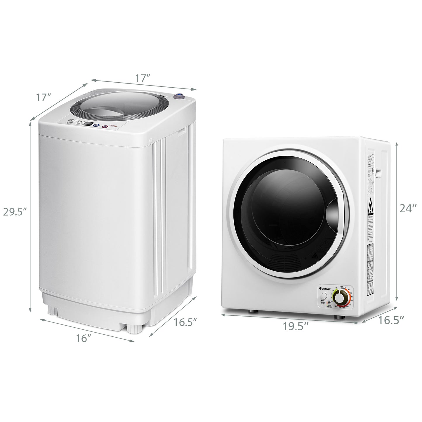 Electric Laundry Dryer, Full-Automatic Washing Machine Combo, White Washers & Dryers at Gallery Canada