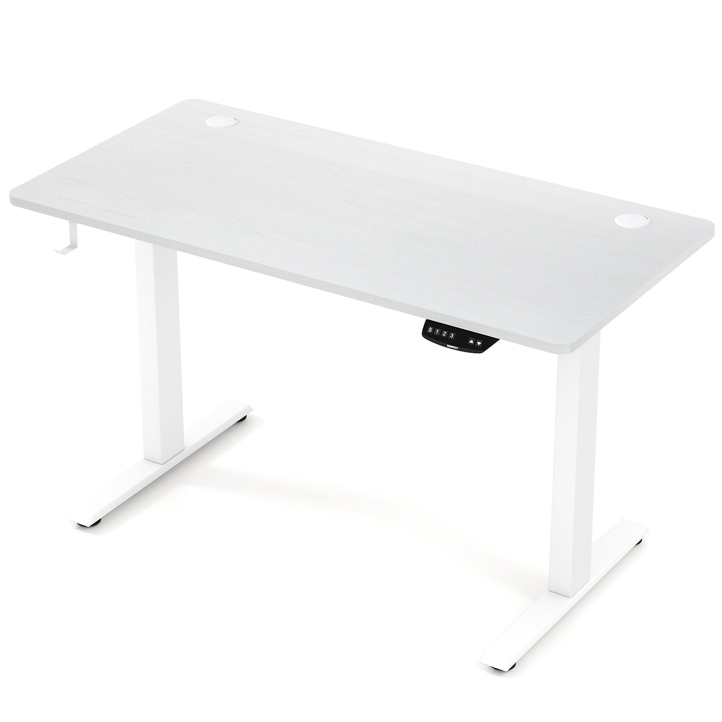 Electric Standing Desk, Height Adjustable, 3 Memory, -S, White Standing Desks White at Gallery Canada
