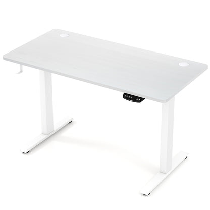 Electric Standing Desk, Height Adjustable, 3 Memory, -S, White Standing Desks White at Gallery Canada