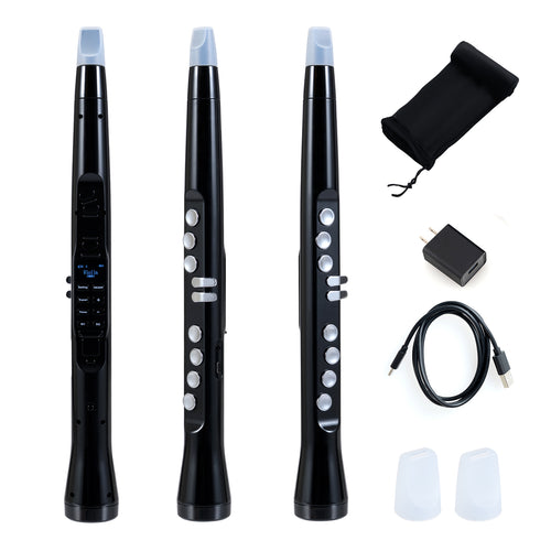 Electronic Wind Instrument Synthesizer, Digital Saxophone, Black