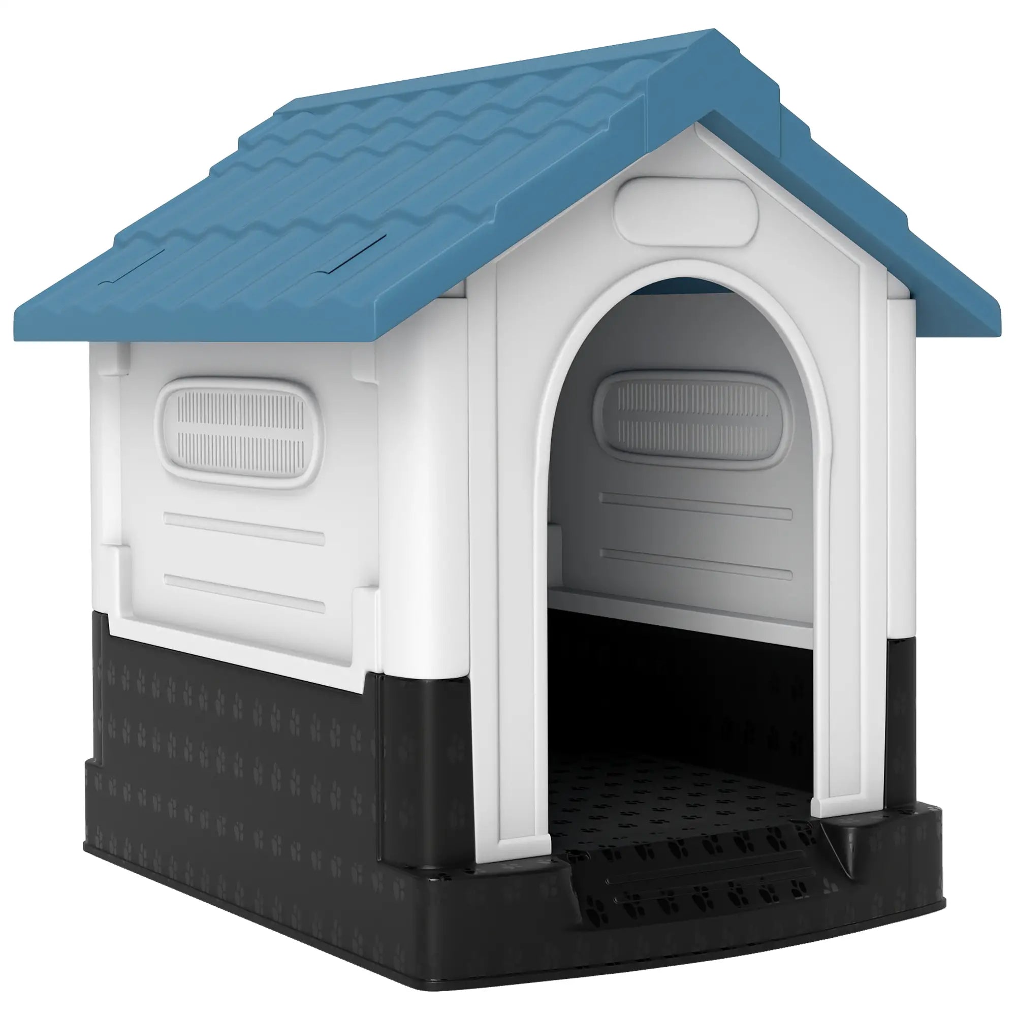 Outside Dog Kennel House, Miniature Dogs, 64.5 x 57 x 66cm, Blue Dog Cages & Crates at Gallery Canada
