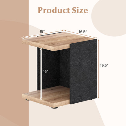 2-Tier End Table With Open Storage Shelf, Oak End & Side Tables at Gallery Canada