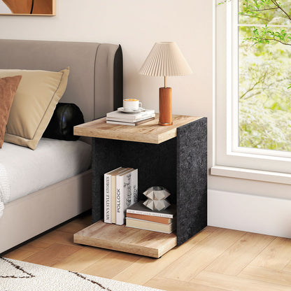 2-Tier End Table With Open Storage Shelf, Oak End & Side Tables at Gallery Canada