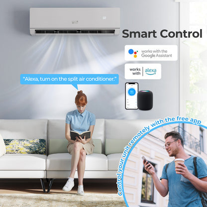 18000 BTU 25 SEER2 Mini Split Heat Pump, -25℃ Heating, White Mini Split Air Conditioners at Gallery Canada