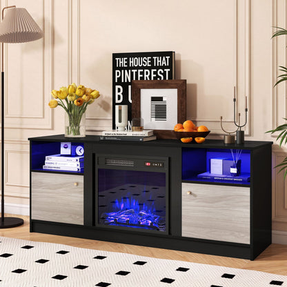 Entertainment Center for 65" TVs, Multicolor