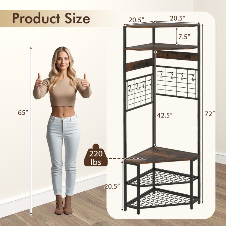 Entryway Set, 44" Console Table, 5-Tier Corner Hall Tree, Bench Entryway at Gallery Canada