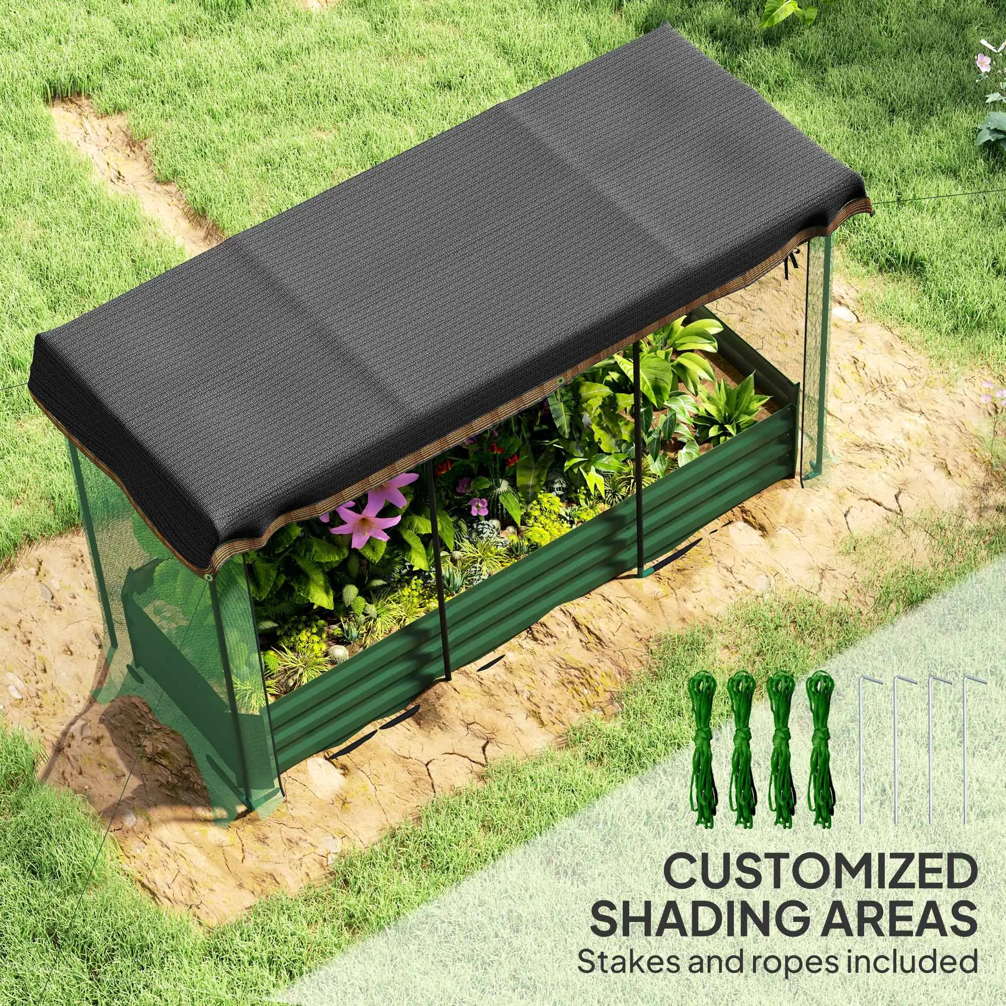 Galvanized Steel Planter Box, Raised Garden Bed, Crop Cage, Shade Cloth Raised Garden Beds at Gallery Canada