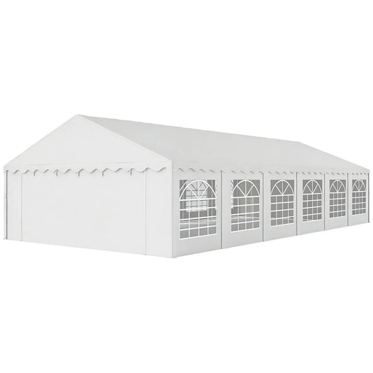 20' x 40' Party Tent, Removable Sidewalls, 12 Windows, White