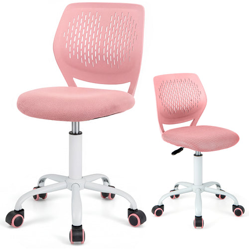 Ergonomic Children Study Chair with Adjustable Height, Light Pink