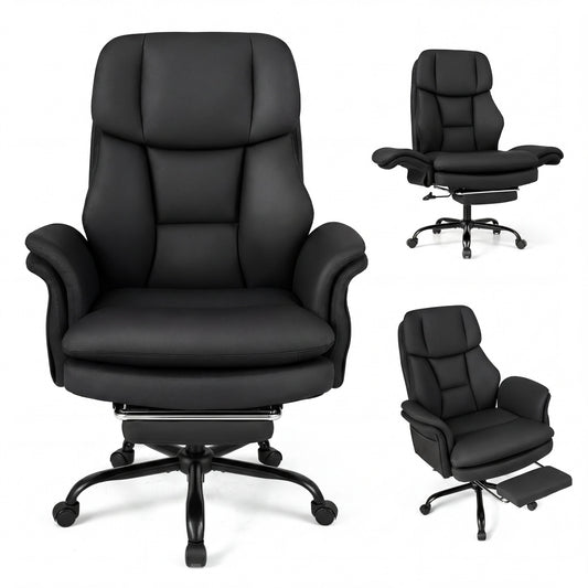 Ergonomic Cross Legged Office Chair, Big And Tall, Black Big and Tall Chairs Black at Gallery Canada