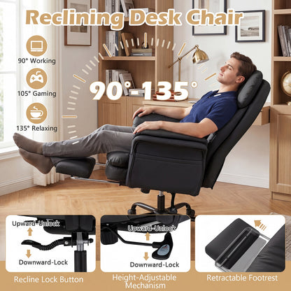 Ergonomic Cross Legged Office Chair, Big And Tall, Black Big and Tall Chairs at Gallery Canada