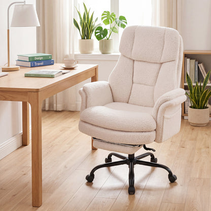 Ergonomic Cross Legged Office Chair, White Big and Tall Chairs at Gallery Canada
