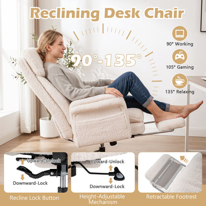Ergonomic Cross Legged Office Chair, White Big and Tall Chairs at Gallery Canada