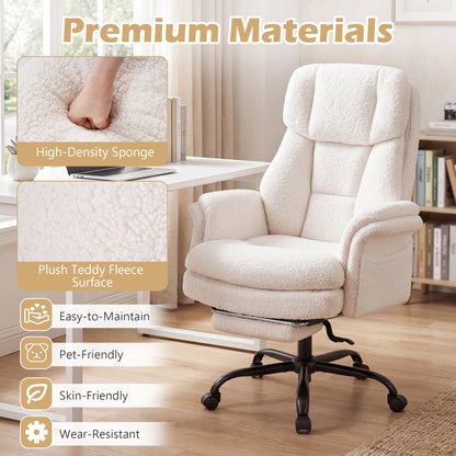 Ergonomic Cross Legged Office Chair, White Big and Tall Chairs at Gallery Canada