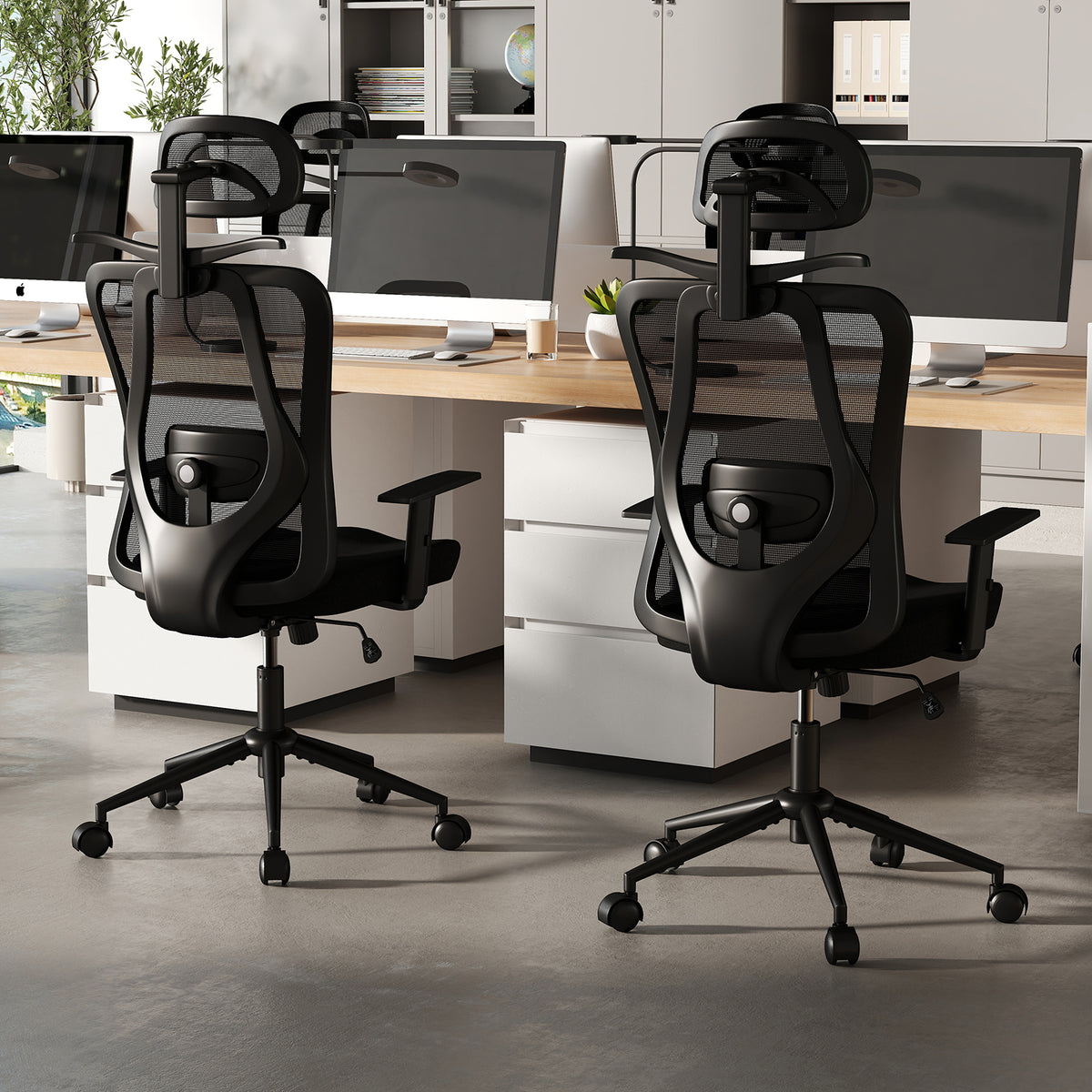Ergonomic Office Chair, 3D Headrest, Reclining Backrest, Black Ergonomic Chairs at Gallery Canada