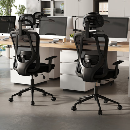 Ergonomic Office Chair, 3D Headrest, Reclining Backrest, Black Ergonomic Chairs at Gallery Canada
