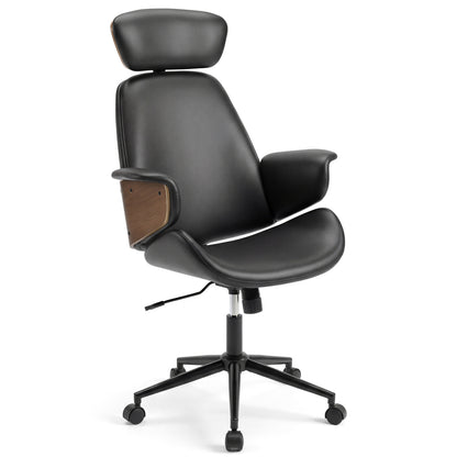 Ergonomic Office Chair With Headrest, Adjustable Height, Black Office Chairs Black at Gallery Canada
