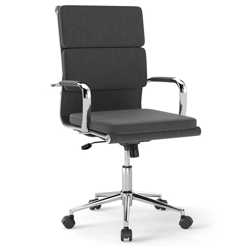 Ergonomic Office Chair, Rocking Backrest, Height Adjustable Seat, Gray
