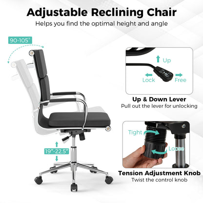 Ergonomic Office Chair, Rocking Backrest, Height Adjustable Seat, Gray Leisure Chairs at Gallery Canada