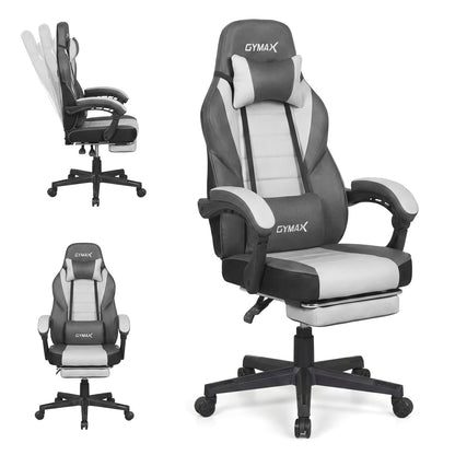 Ergonomic Gaming Chair With Headrest, Reclining Backrest, Gray Gaming Chairs at Gallery Canada