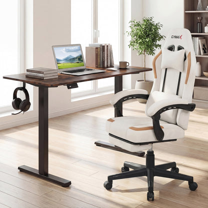 Ergonomic Video Game Chair With Headrest, Beige Gaming Chairs at Gallery Canada