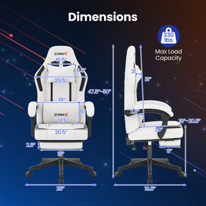 Ergonomic Video Game Chair With Headrest, Gray Gaming Chairs at Gallery Canada