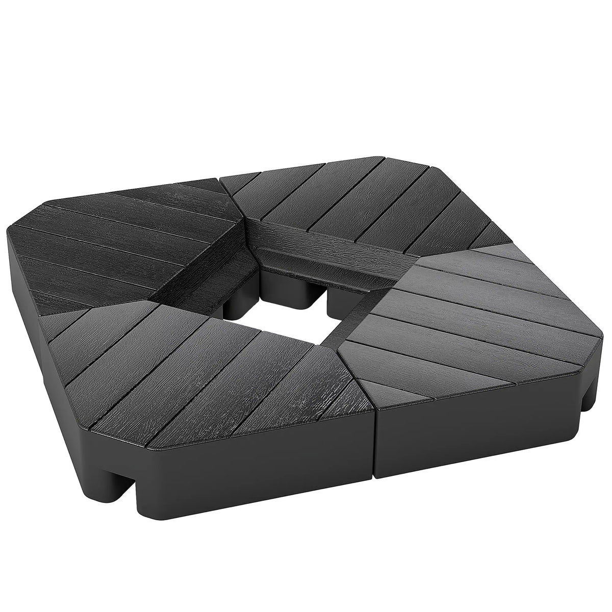 Offset Umbrella Base, 132 lb. Water or 176 lb. Sand Capacity, Black Umbrella Bases Black at Gallery Canada