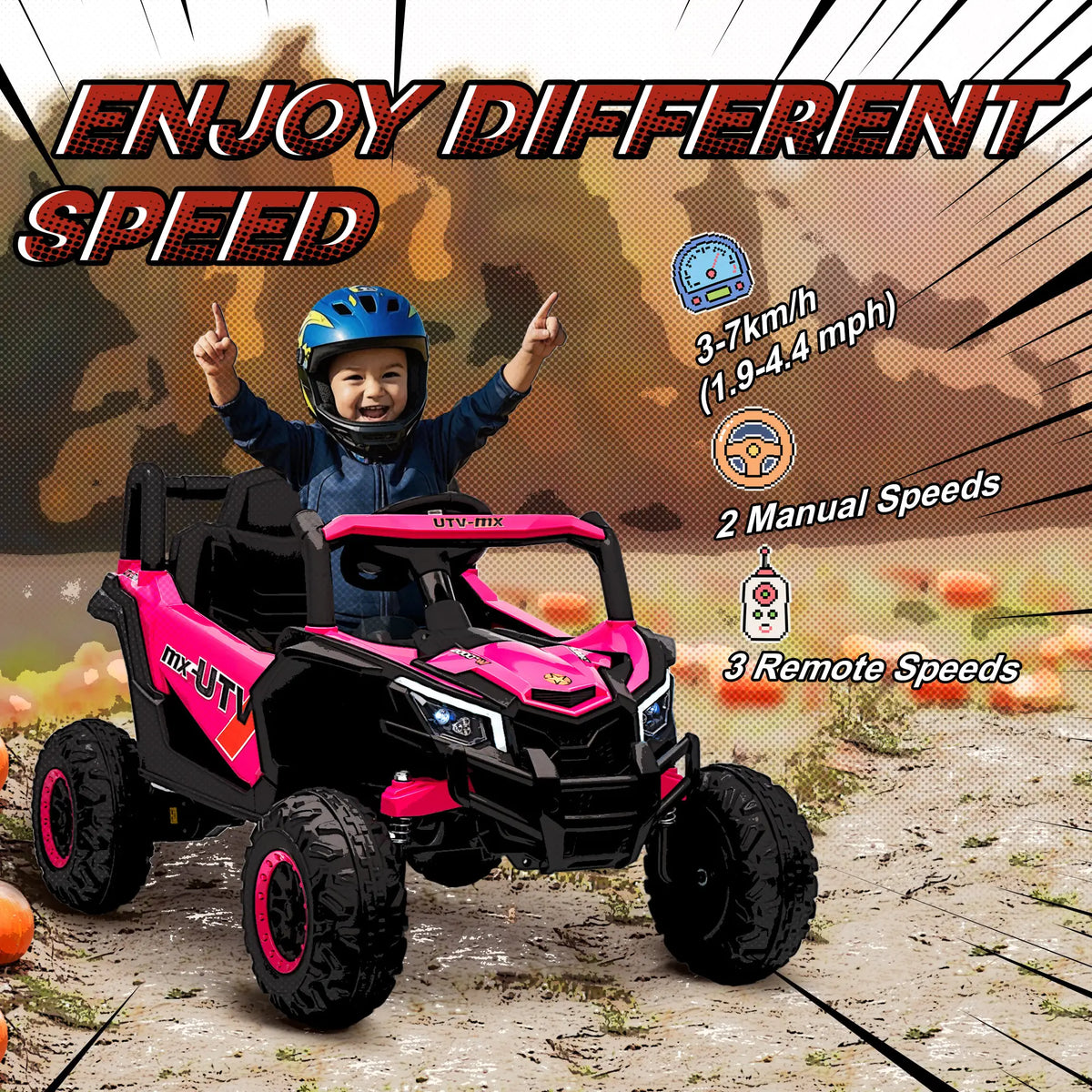 12V Kids Ride On Car, Remote Control, Battery Powered, Pink Electric Toy Cars at Gallery Canada