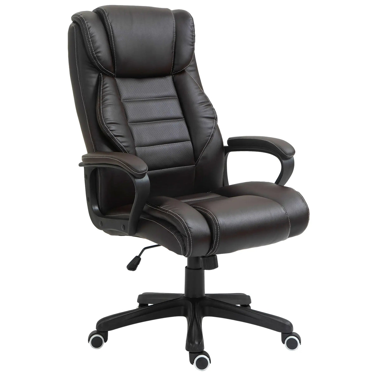 Massage Office Chair, High Back, 6-Point Vibration, Adjustable Height, Brown Massage Chairs at Gallery Canada