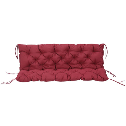 3 Seater Outdoor Swing Cushions With Backrest, Wine Red Patio Chair Cushions at Gallery Canada