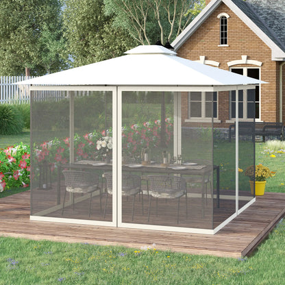 Replacement Mosquito Netting, 10' x 10', Black, White Gazebos at Gallery Canada