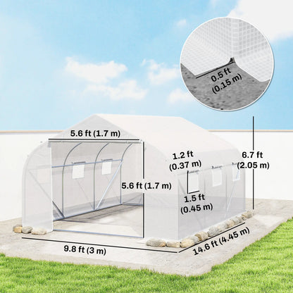 15'x10'x7' Greenhouse, Planting Shed, White Walk In Greenhouses at Gallery Canada