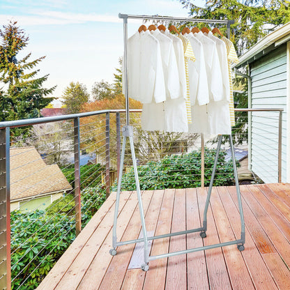 Extendable Foldable Heavy Duty Clothing Rack, Silver Clothing & Closet Storage at Gallery Canada