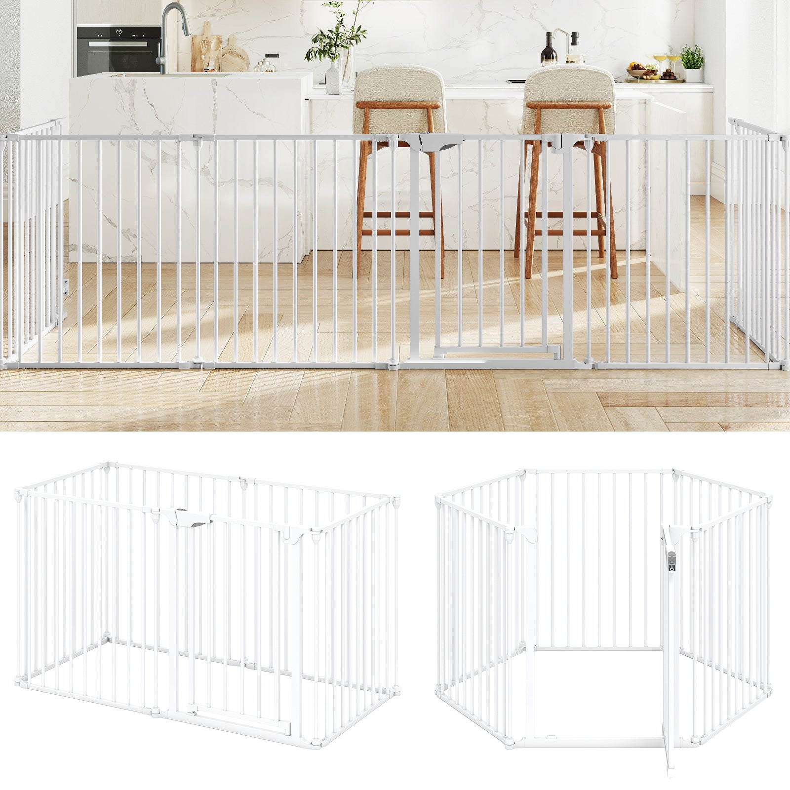 Extra Wide Baby Gate Fits 34.5-154