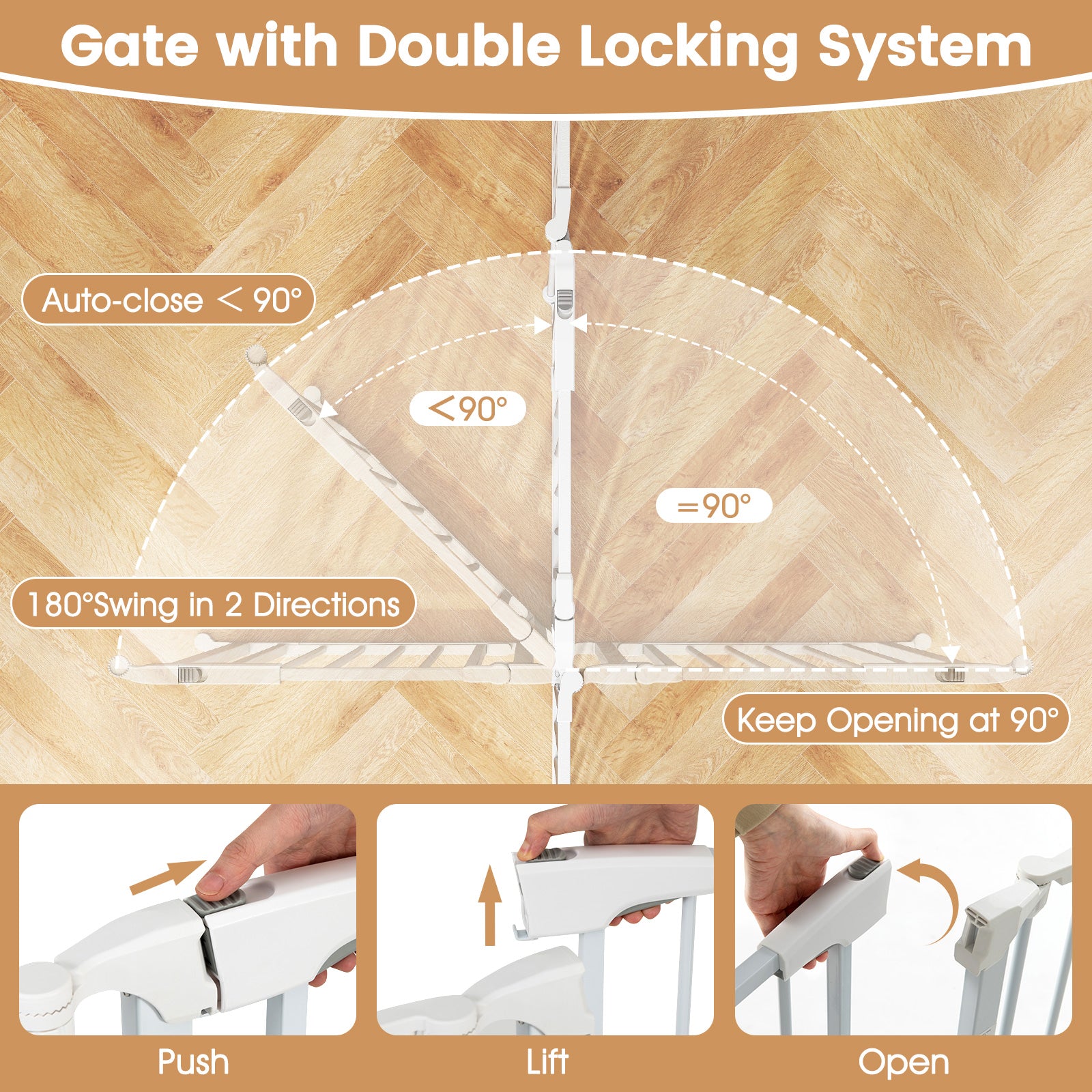 Extra Wide Baby Gate Fits 34.5-154