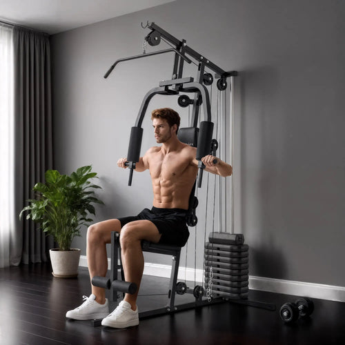 Multifunction Home Gym, 99lbs Weight Stack, Full Body Workout