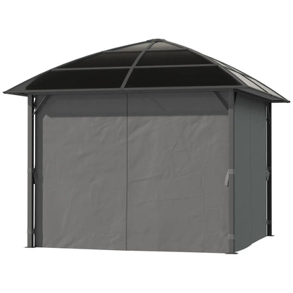 10' X 10' Hardtop Gazebo Canopy, Dark Grey Gazebos at Gallery Canada