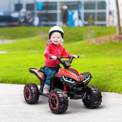 Kids 4 Wheeler Quad, Music, Headlights, High Low Speed, 3-5 Years, Red