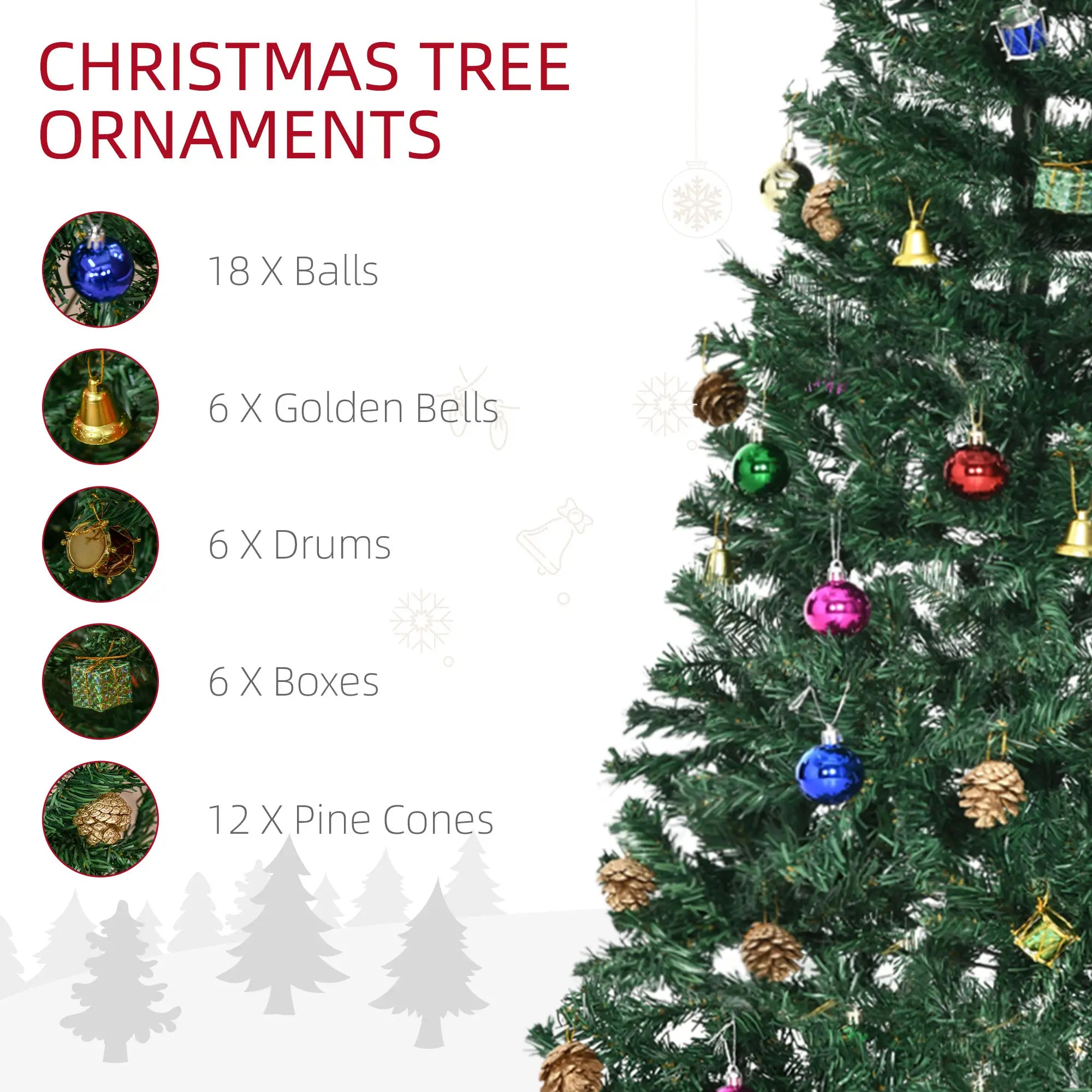 4.9ft Artificial Christmas Tree, Holiday Party Decor, Green Artificial Christmas Trees at Gallery Canada