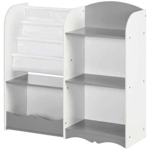 Kids Toy Storage Shelf, Children Bookshelf, Grey