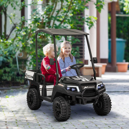24V 2 Seater Kids Electric Car, Remote Control, 4 Wheels, Black Electric Toy Cars at Gallery Canada