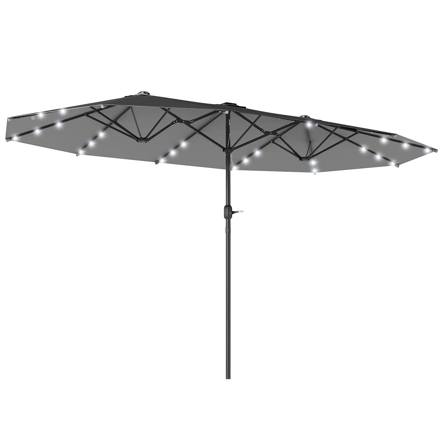 173" Double-Sided Sun Umbrella, Garden Parasol, Outdoor Sun Shade, Dark Green Double-sided Umbrellas at Gallery Canada