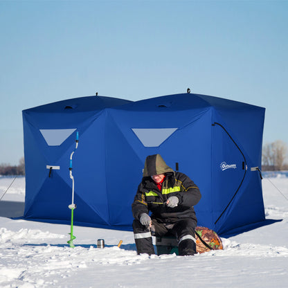 5-8 Person Pop-Up Ice Fishing Shelter, Portable Tent, Blue Ice Fishing Tents at Gallery Canada