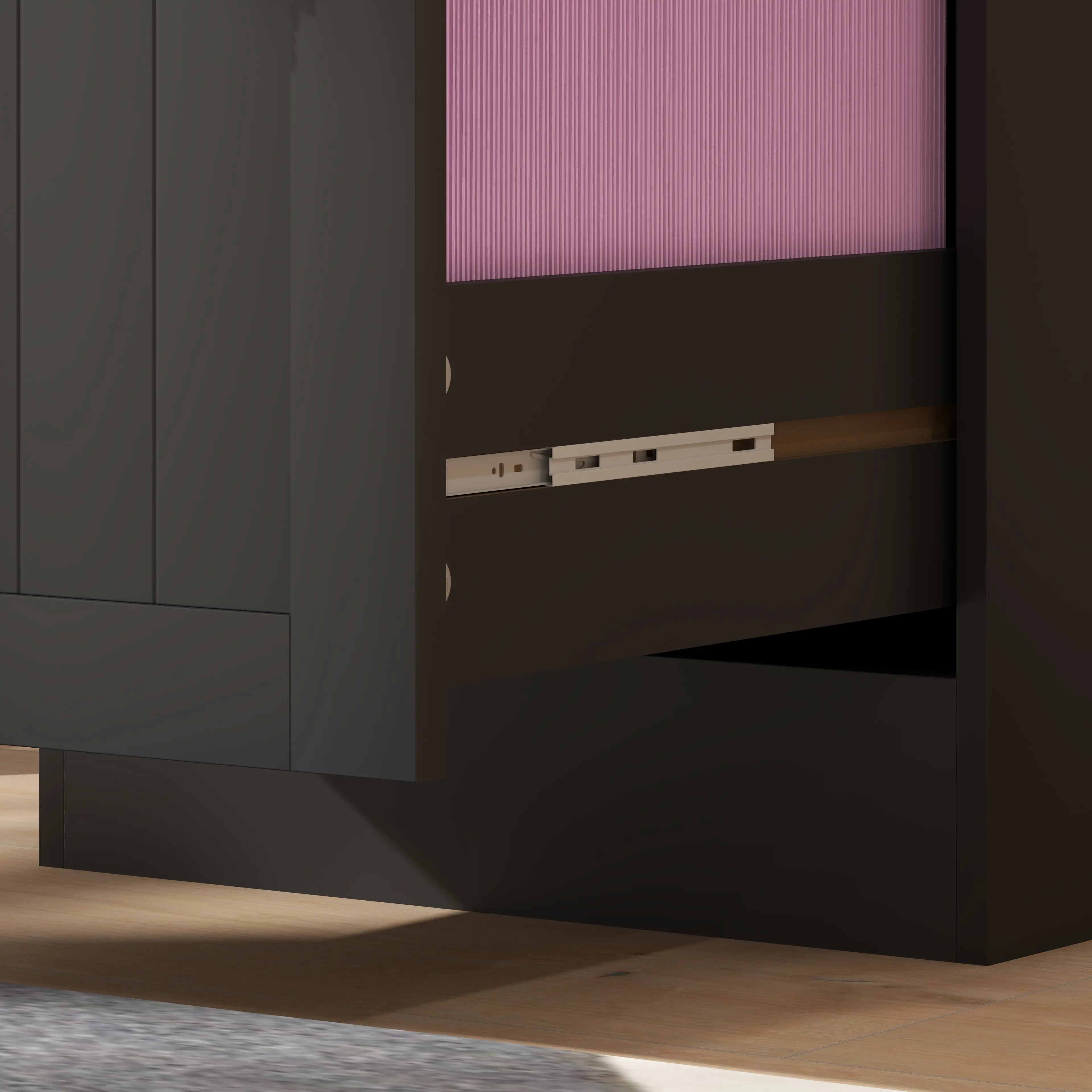 4 Drawer Filing Cabinet with Lock, Adjustable Hanging Bars, Black Office Cabinets & Cupboards at Gallery Canada