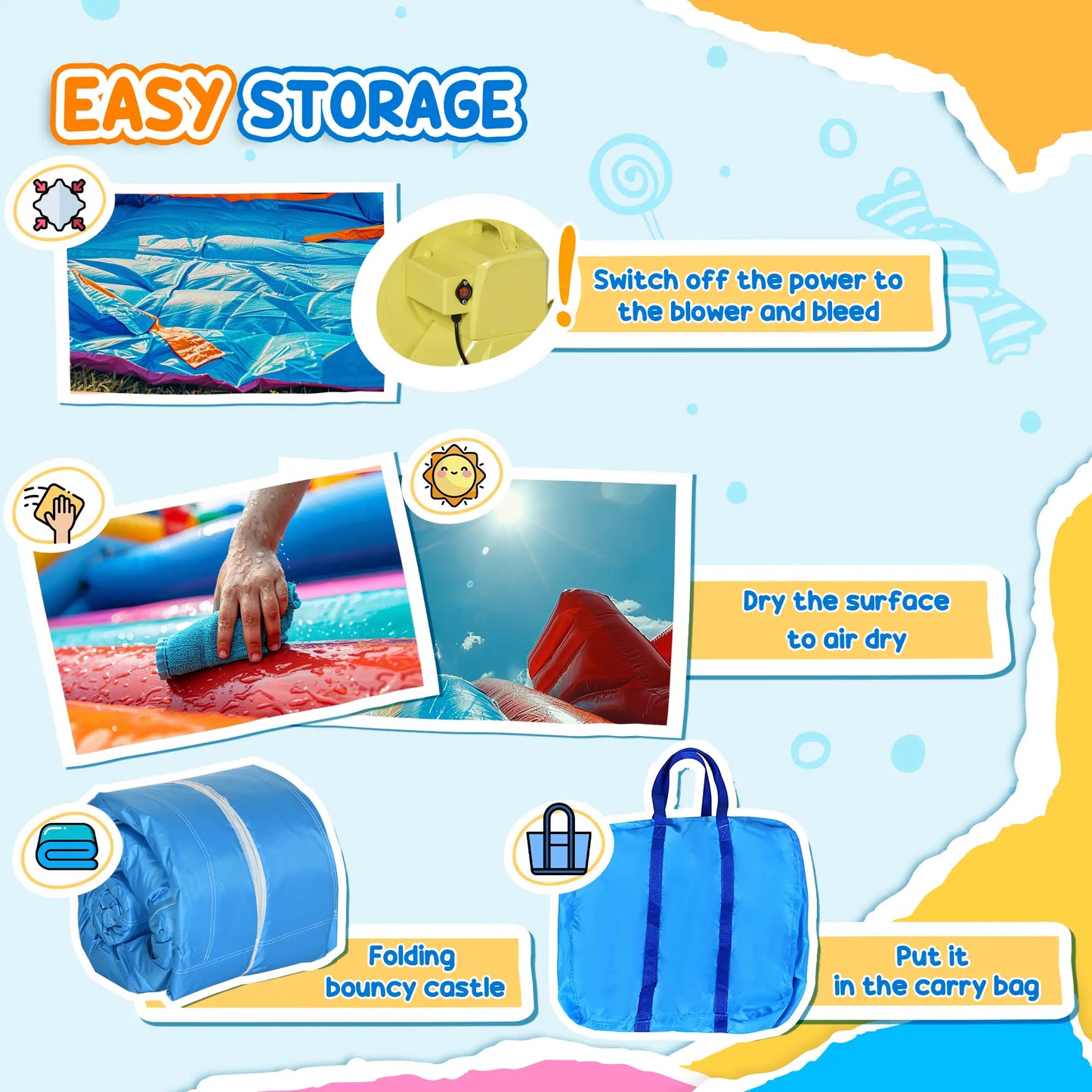 Kids Inflatable Bouncy Castle, Slide, Pool, 11.5' x 8.8' x 7', Multi-color Inflatables at Gallery Canada